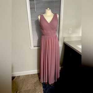 Dusty rose mother’s dress.